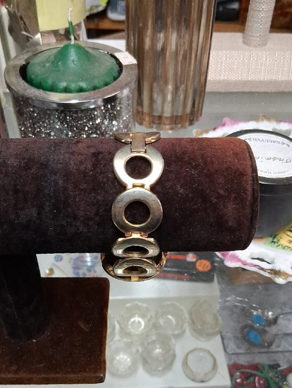 Geneva Gold Bracelet-Style Round Face Women's Watch
